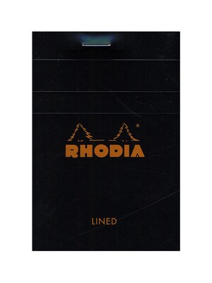Rhodia Classic French Paper Pads Graph 3 3/8 In. X 4 3/4 In. Black [Pack Of 8] (8PK-122009)