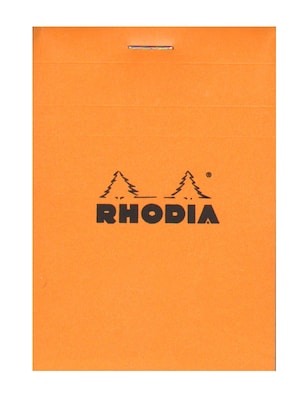 Rhodia Classic French Paper Pads Graph 3 In. X 4 In. Orange [Pack Of 12] (12PK-11200)