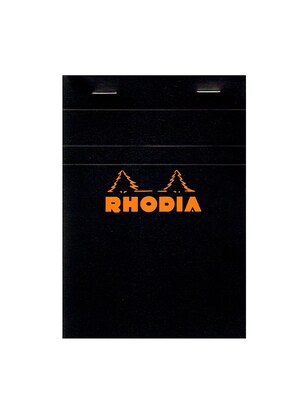 Rhodia Classic French Paper Pads Graph 4 In. X 6 In. Black [Pack Of 8] (8PK-132009)