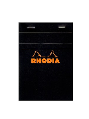 Rhodia Classic French Paper Pads Graph 4 In. X 6 In. Black [Pack Of 8] (8PK-132009)