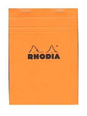 Rhodia Classic French Paper Pads Graph 6 In. X 8 1/4 In. Orange [Pack Of 4] (4PK-16200)