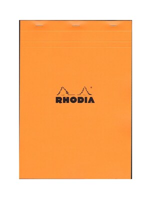 Rhodia Classic French Paper Pads Graph 8 1/4 In. X 11 3/4 In. Orange [Pack Of 3] (3PK-18200)