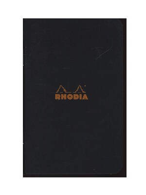 Rhodia Classic French Paper Pads Ruled 3 In. X 4 In. Black [Pack Of 12] (12PK-116009)