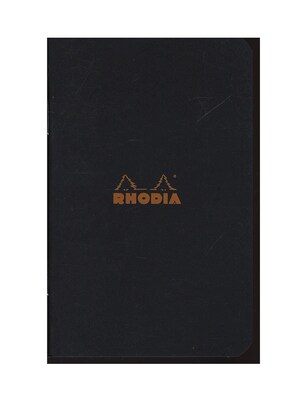 Rhodia Classic French Paper Pads Ruled 3 In. X 4 In. Black [Pack Of 12] (12PK-116009)