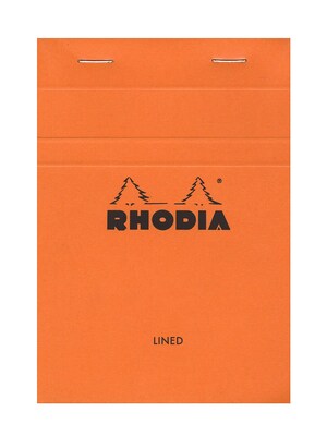 Rhodia Classic French Paper Pads Ruled 4 In. X 6 In. Orange [Pack Of 8] (8PK-13600)