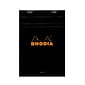 Rhodia Classic French Paper Pads Ruled With Margin 6 In. X 8 1/4 In. Black [Pack Of 4] (4PK-166009)