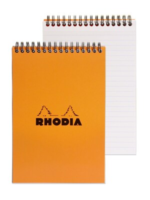 Rhodia Wirebound Notebooks Ruled 6 In. X 8 1/4 In. Orange [Pack Of 5] (5PK-16501)