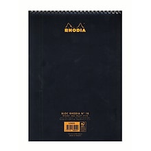 Rhodia Wirebound Notebooks Ruled 8 1/4 In. X 12 1/2 In. Black (185019)