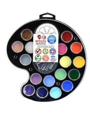 Ruby Red Face  And  Body Paint Artist Palette Set Of 18 (PALART18)