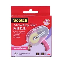 Scotch Tape Glider Refill Rolls Box Of 2 Adhesive Transfer Tape 1/4 In. [Pack Of 6] (6PK-085-R)