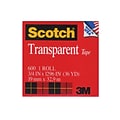 Scotch Transparent Tape Refill, 3/4 x 36 yds., 6 Rolls (6PK-6003436)