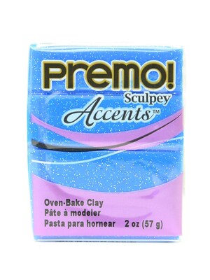 Sculpey Premo Premium Polymer Clay Blue Glitter 2 Oz. [Pack Of 5] (5PK-PE02-5049)
