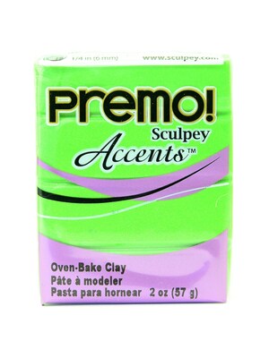 Sculpey Premo Premium Polymer Clay Bright Green Pearl 2 Oz. [Pack Of 5] (5PK-PE02-5035)