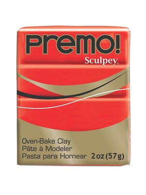 Sculpey Premo Premium Polymer Clay Cadmium Red Hue 2 Oz. [Pack Of 5] (5PK-PE02-5382)