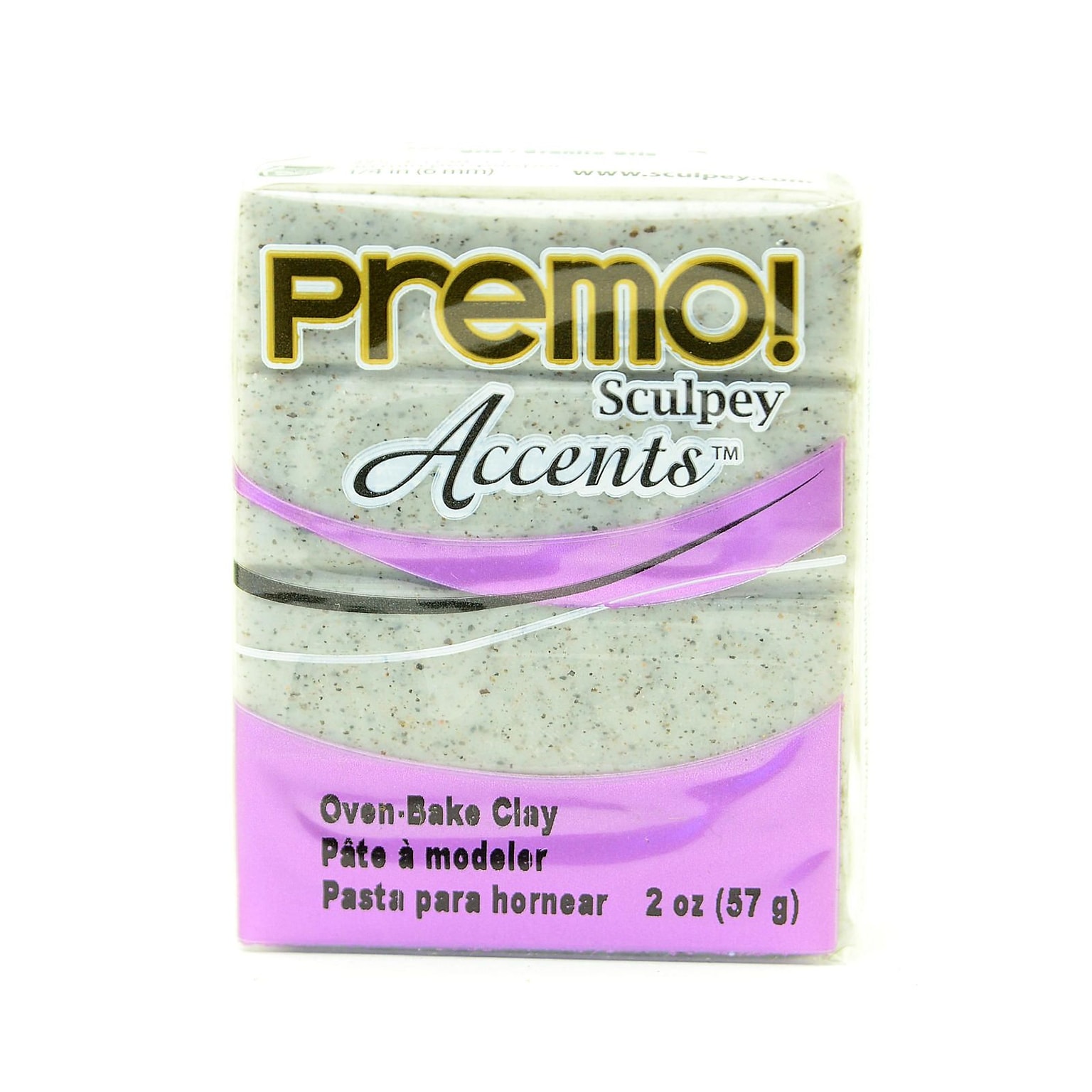 Sculpey Premo Premium Polymer Clay Gray Granite 2 Oz. [Pack Of 5] (5PK-PE02-5065)