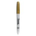 Sharpie Metallic Fine Point Permanent Markers Gold Each [Pack Of 12] (12PK-1823889)