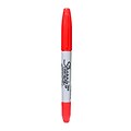 Sharpie Twin Tip Permanent Markers, Twin Tip, Red, 12/Pack (32109-PK12)
