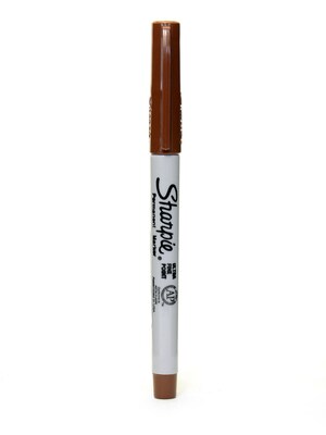 Sharpie Permanent Markers, Ultra Fine Tip, Brown, 24/Pack (75112-PK24)