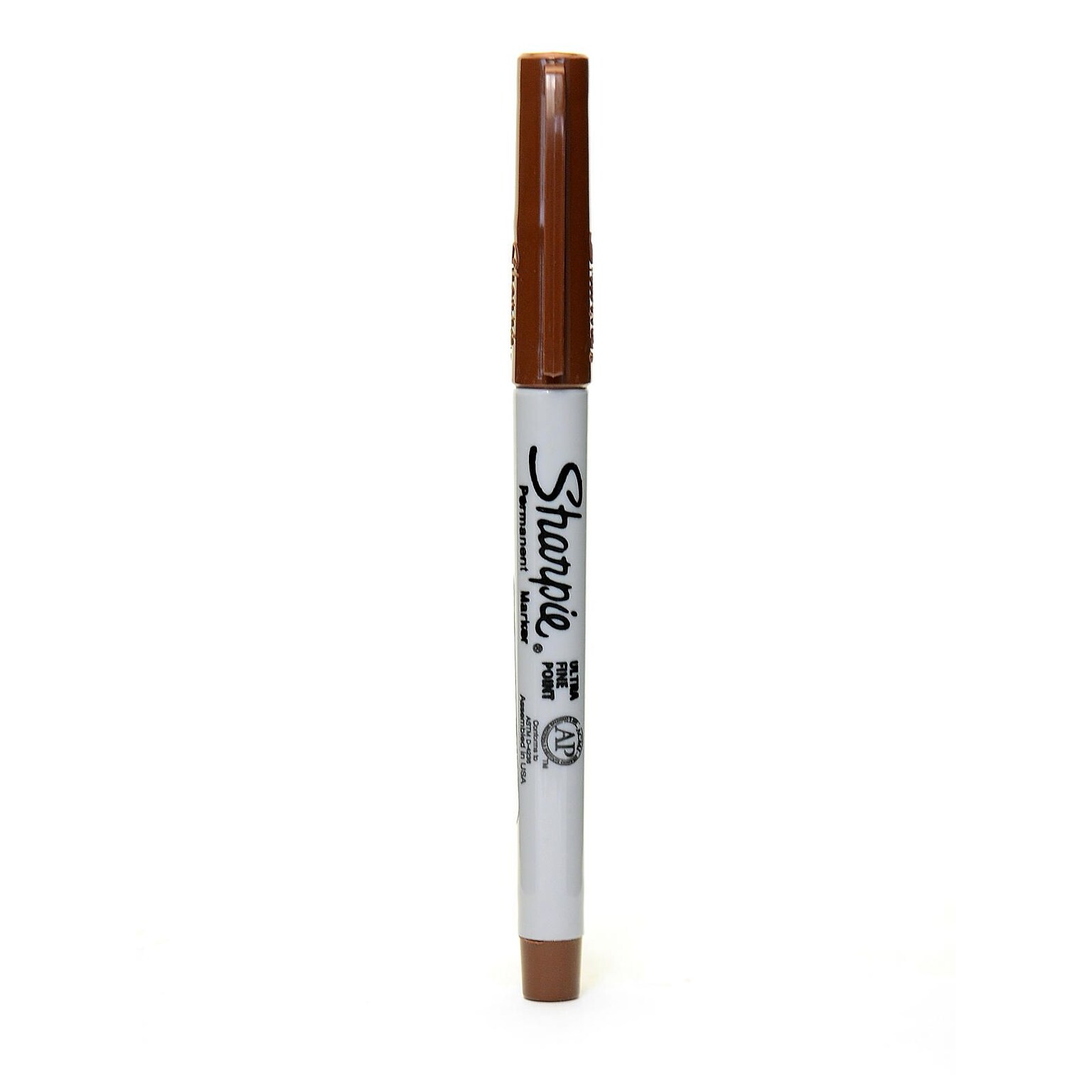 Sharpie Permanent Markers, Ultra Fine Tip, Brown, 24/Pack (75112-PK24)