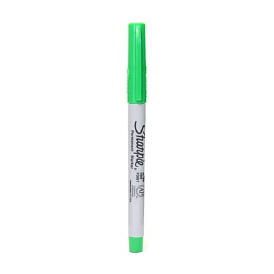 Sharpie Permanent Marker, Ultra Fine Tip, Green Ink, 24/Pack (36321-PK24)