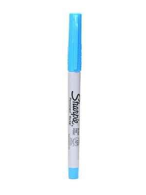 Sharpie Permanent Markers, Ultra Fine Tip, Turquoise, 24/Pack (11503-PK24)