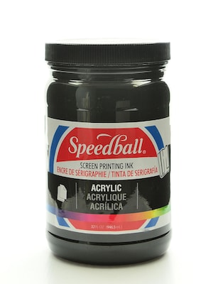 Speedball Acrylic Screen Printing Ink Black 32 Oz. (4657)