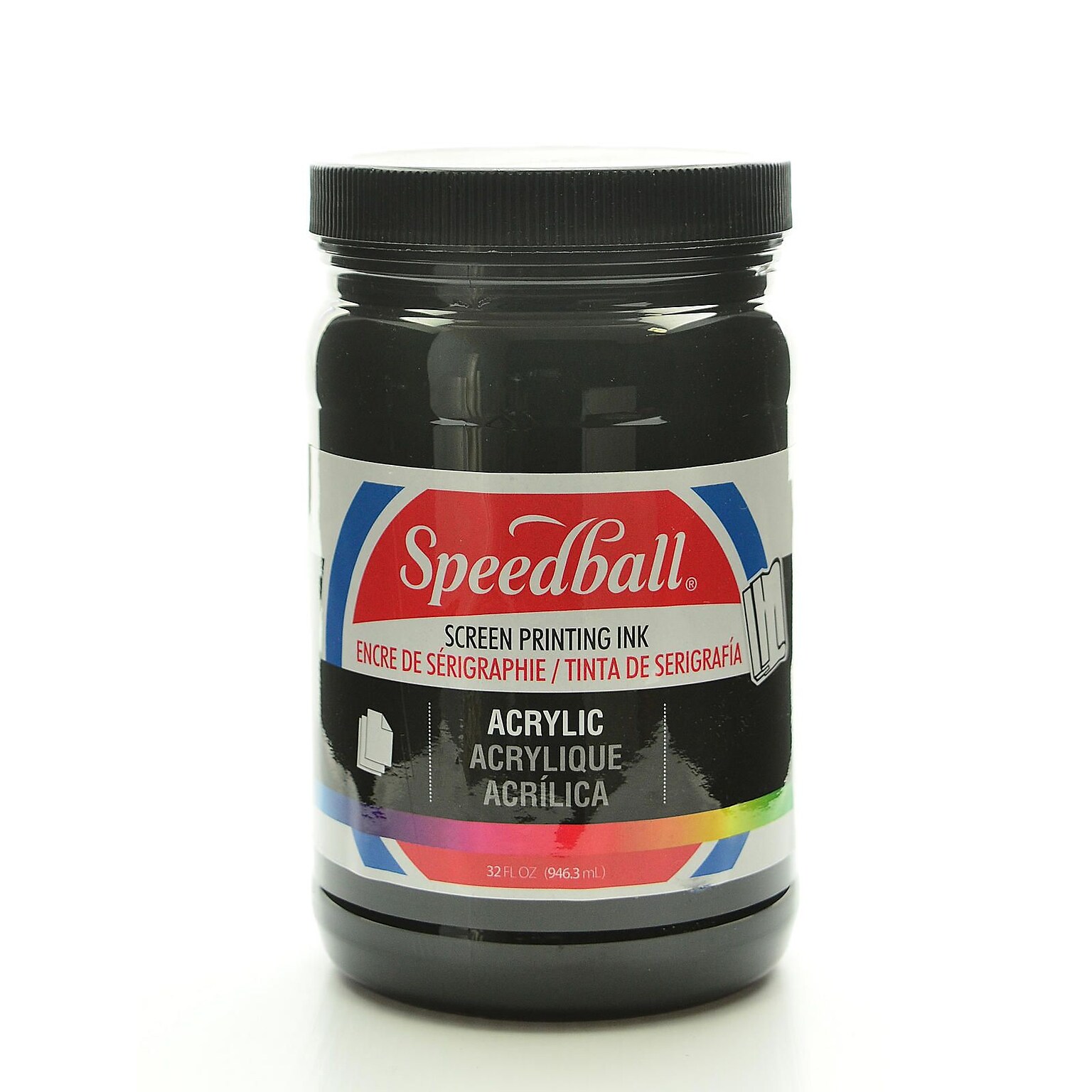 Speedball Acrylic Screen Printing Ink Black 32 Oz. (4657)