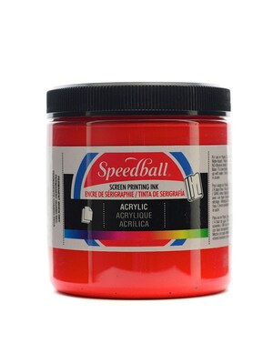 Speedball Acrylic Screen Printing Ink Medium Red 8 Oz. [Pack Of 2] (2PK-4626)