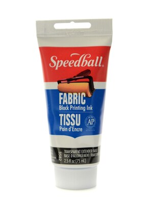 Speedball Block Printing Fabric Ink Medium 2.5 Oz. Transparent Base/Extender [Pack Of 2] (2PK-3582)