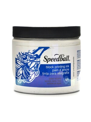 Speedball Block Printing Water Soluble Ink White 16 Oz. (3703)