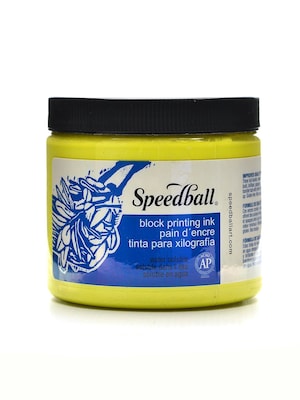 Speedball Block Printing Water Soluble Ink Yellow 16 Oz. (3705)