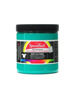 Speedball Fabric Screen Printing Ink Night Glo Green 8 Oz. (47522)