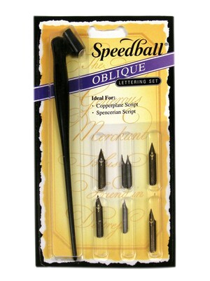 Speedball Oblique Pen Set Set Of 6 [Pack Of 2] (2PK-2968)