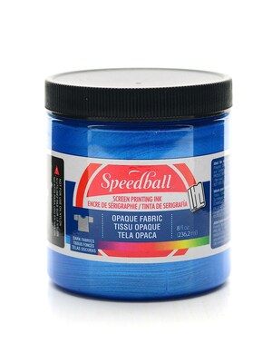 Speedball Opaque Fabric Screen Printing Inks Blue Topaz 8 Oz. [Pack Of 2] (2PK-4802)