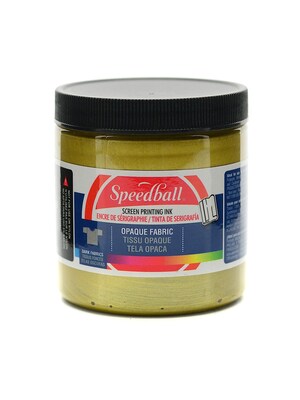 Speedball Opaque Fabric Screen Printing Inks Gold 8 Oz. [Pack Of 2] (2PK-4808)