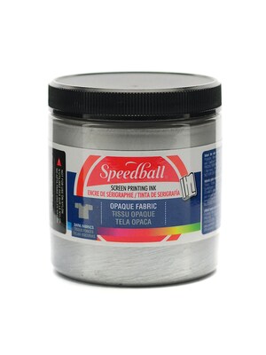 Speedball Opaque Fabric Screen Printing Inks Silver 8 Oz. [Pack Of 2] (2PK-4807)