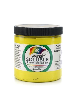 Speedball Water Soluble Screen Printing Ink Yellow 8 Oz. [Pack Of 2] (2PK-4545)