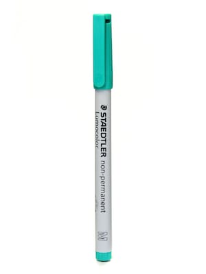 Staedtler Lumocolor Non-Permanent Overhead Projection Markers, Medium Tip, Green, 10/Pack (64391)