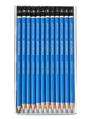 Staedtler Mars Lumograph Assorted Design Pencil Sets, 12/Set (100 G12 10)