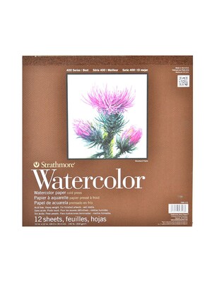 Strathmore 400 Series Watercolor Pad 12 In. X 12 In. Tape Bound Pad Of 12 [Pack Of 2] (2PK-298-112-1)