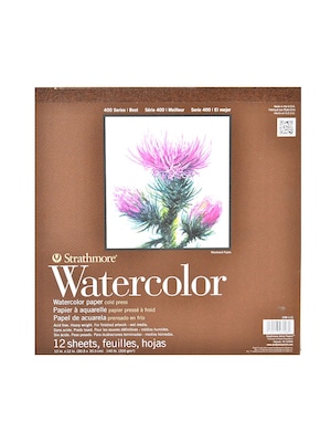 Strathmore 400 Series Watercolor Pad 12 In. X 12 In. Tape Bound Pad Of 12 [Pack Of 2] (2PK-298-112-1)