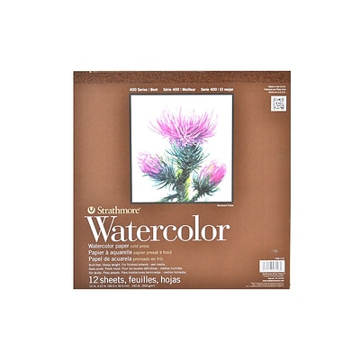 Strathmore 400 Series Watercolor Pad 12 In. X 12 In. Tape Bound Pad Of 12 [Pack Of 2] (2PK-298-112-1)