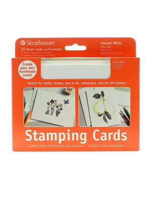 Strathmore Blank Greeting Cards With Envelopes Smooth White With No Deckle Pack Of 10 [Pack Of 2] (2PK-105-190-1)