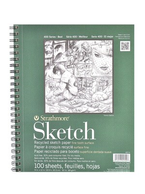Strathmore 400 Series 9 x 12 Sketch Pad, 100 Sheets/Pad, 2/Pack (88265-PK2)