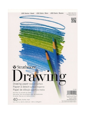 Strathmore 9 x 12 Drawing Sketch Pad, 40 Sheets/Pad, 6/Pack (89053-PK6)