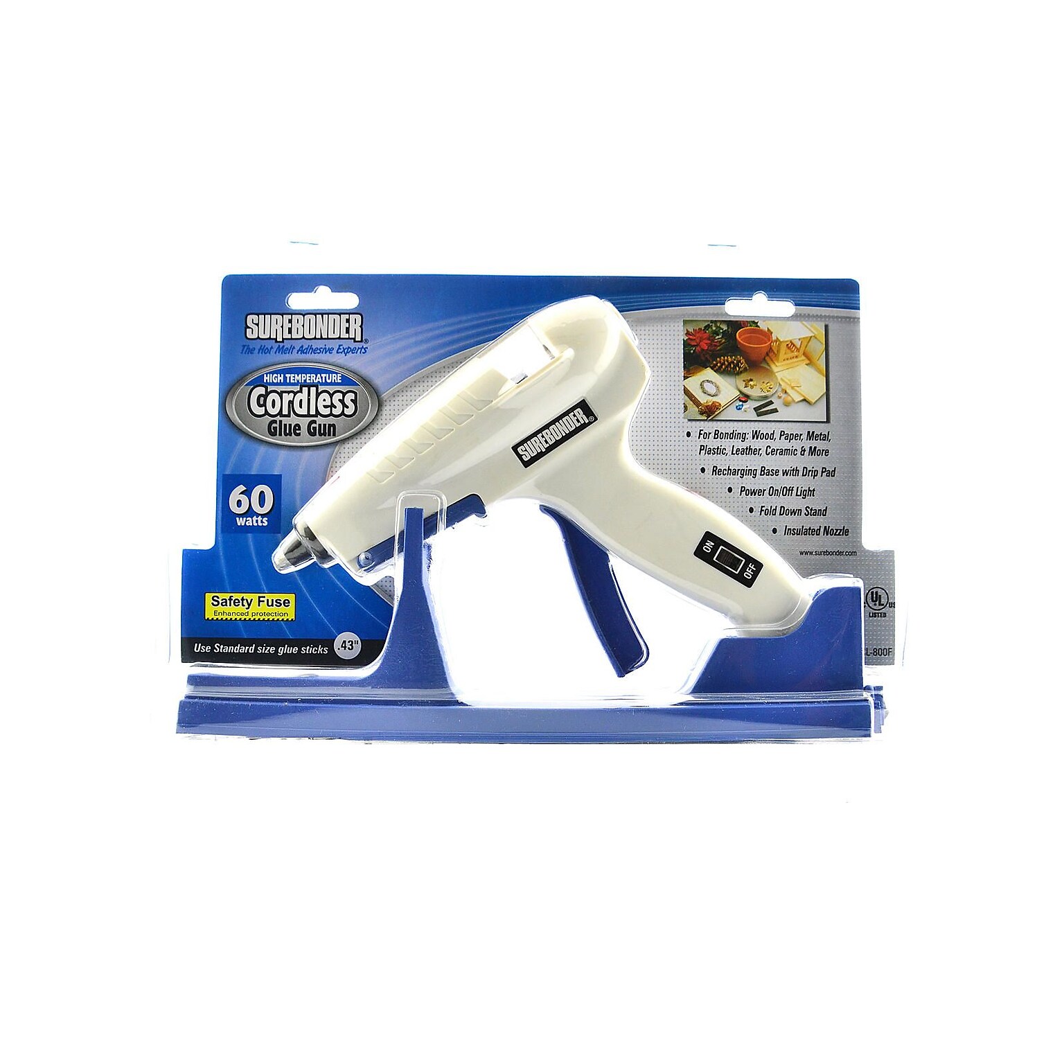 Surebonder Craft Glue Gun, 2 oz., White, 2/Pack (64838-PK2)