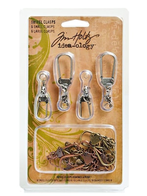 Tim Holtz Idea-Ology Fasteners Pack Of 12 Swivel Clasps [Pack Of 4] (4PK-IDA92677)