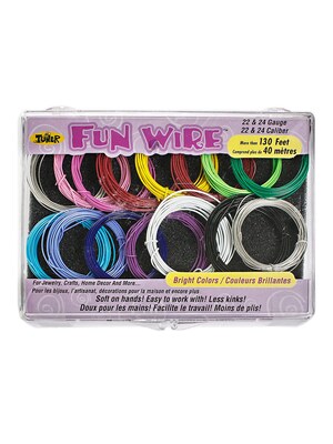 Toner Crafts Fun Wire Assortments Bright 22  And  24 Gauge (85153)