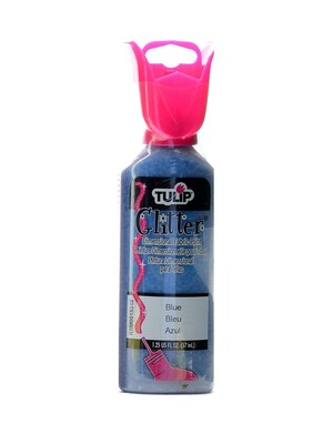 Tulip Glitter Dimensional Fabric Paint Blue 1 1/4 Oz. [Pack Of 8] (8PK-65083)