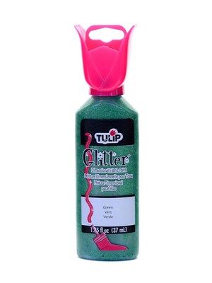 Tulip Glitter Dimensional Fabric Paint Green 1 1/4 Oz. [Pack Of 6] (6PK-31115)